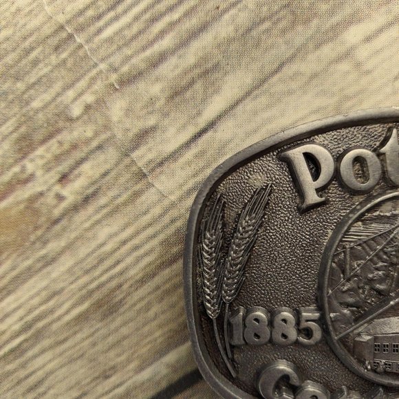 Potwin KS Belt Buckle Vintage Centennial 1985 Cow - Picture 3 of 6